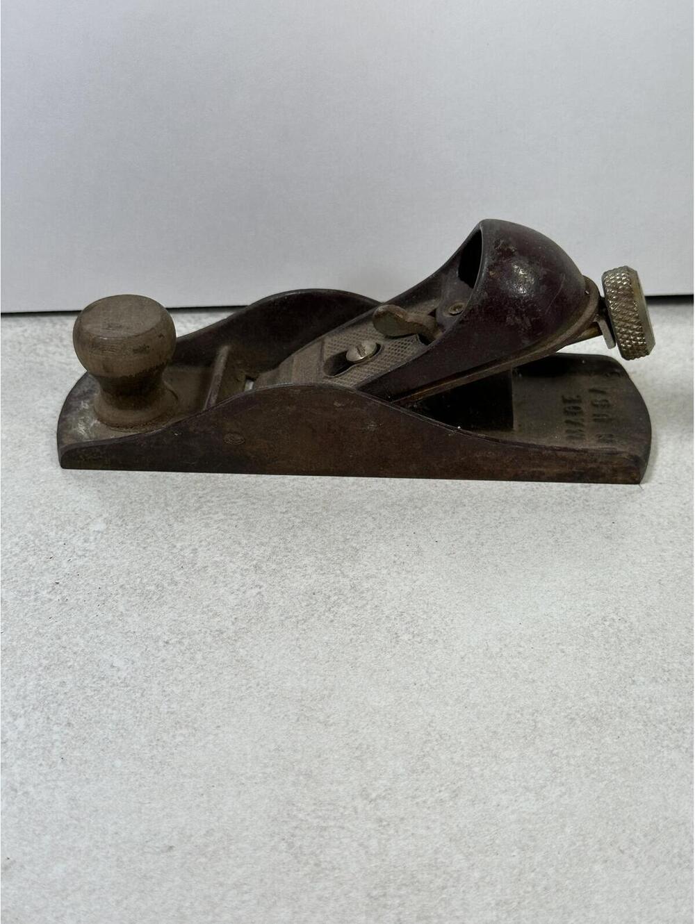 VTG Stanley No. 220 Adjustable Block Plane USA Woodworking Hand Tool